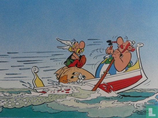 Asterix en Obelix roeien